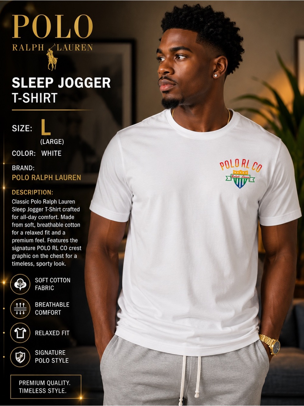 Polo by Ralph Lauren White Short-Sleeve Crest T-Shirt